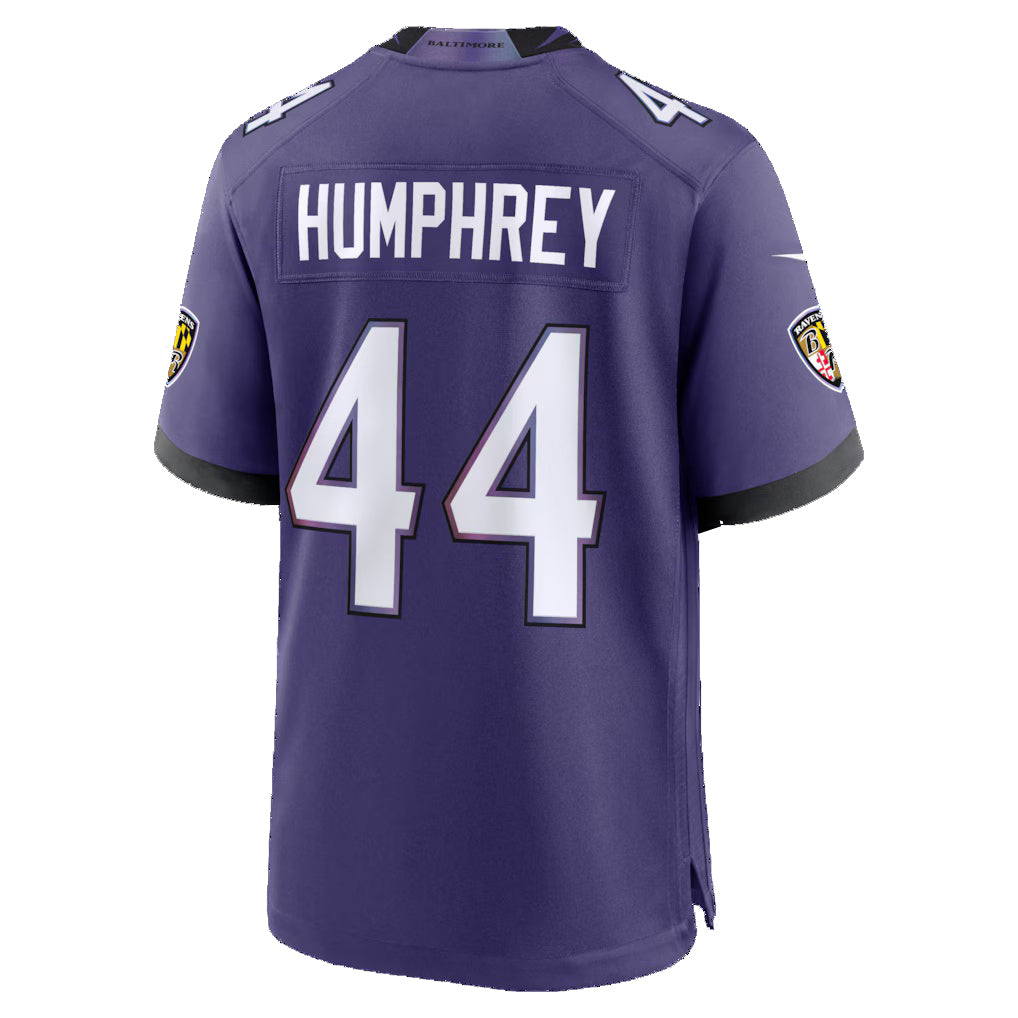 B.Ravens #44 Marlon Humphrey Purple KLUNKIM Team Game Jersey