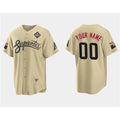 Custom Arizona Diamondbacks Active Player Gold KLUNKIM 2023 World Series City Connect Cool Base Stitched Jersey