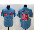 Chicago Cubs #18 Sh¨­ta Imanaga Blue KLUNKIM 2025 Tokyo Series 2nd Alternate Limited Stitched Jersey