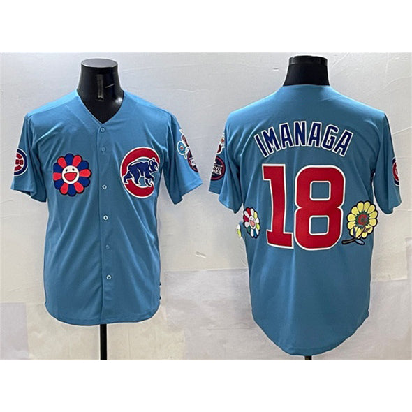 Chicago Cubs #18 Sh¨­ta Imanaga Blue KLUNKIM 2025 Tokyo Series 2nd Alternate Limited Stitched Jersey