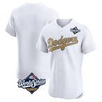Los Angeles Dodgers Blank Player White Gold KLUNKIM Limited Elite Home World Series Stitched Jerseys