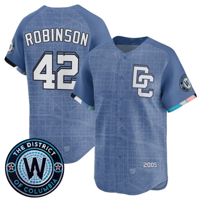 Washington Nationals #42 Jackie Robinson Blue KLUNKIM 2025 City Connect Limited Stitched Jersey