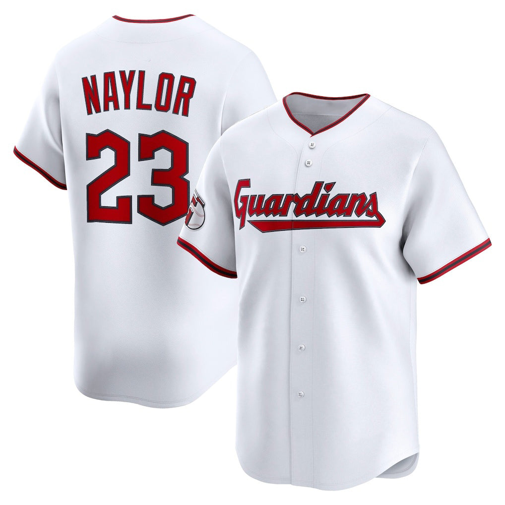 Cleveland Guardians #23 Bo Naylor White KLUNKIM Home Limited Player Jersey