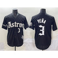 Houston Astros #3 Jeremy Pena Black KLUNKIM Gothic 'Houston Born Barrio Raised' Limited Stitched Jersey