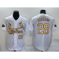 St. Louis Cardinals #28 Nolan Arenado Number White KLUNKIM 2022 All Star Stitched Cool Base Jersey