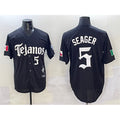 Texas Rangers #5 Corey Seager Black KLUNKIM Mexico 2025 Vapor Premier Limited Stitched Jersey