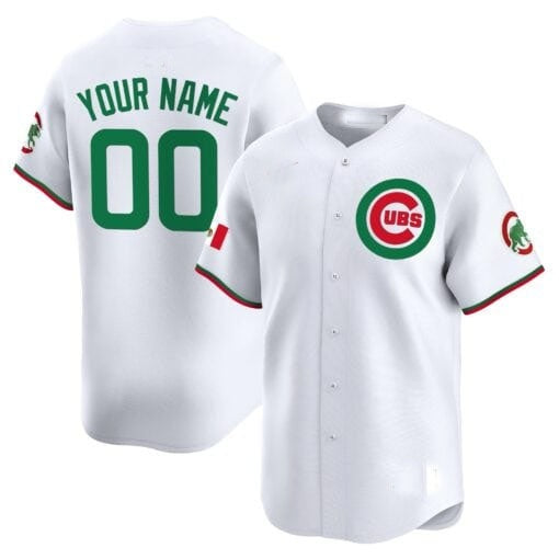 Custom Chicago Cubs Mexico Vapor Premier Limited Jersey V3 ¨C All Stitched-White KLUNKIM