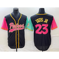 San Diego Padres #23 Fernando Tatis Jr Black KLUNKIM NEW 2023 City Connect Cool Base Stitched Jersey 2