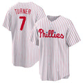 Philadelphia Phillies #7 Trea Turner White KLUNKIM Home Replica Player Jersey