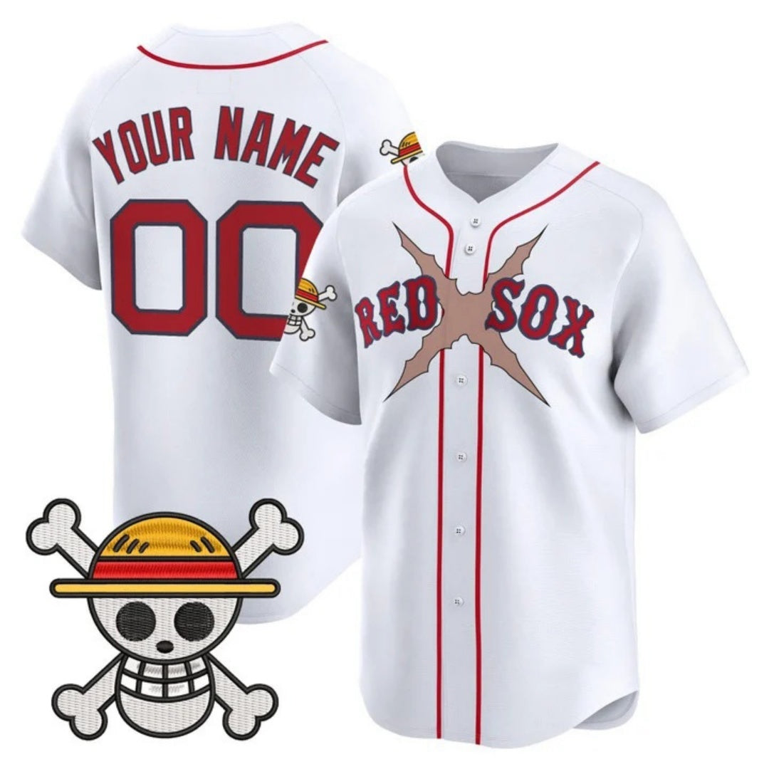 Custom Boston Red Sox x One Piece White KLUNKIM Vapor Premier Limited Jersey - Stitched