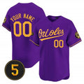 Custom Baltimore Orioles Robinson Patch Vapor Premier Limited Jersey ¨C Purple Gold KLUNKIM