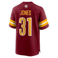 W.Commanders #31 Jonathan Jones Burgundy KLUNKIM Team Game Jersey