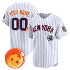 Custom New York Yankees x Dragon Ball White KLUNKIM Vapor Premier Limited Jersey - All Stitched