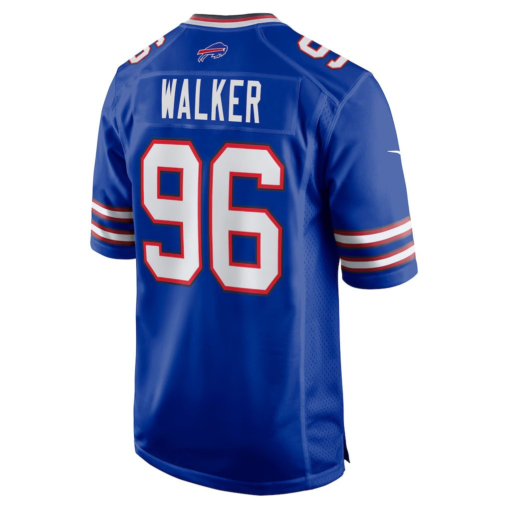 B.Bills #96 Deone Walker Royal KLUNKIM Team Game Jersey