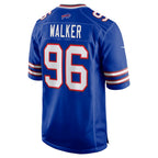 B.Bills #96 Deone Walker Royal KLUNKIM Team Game Jersey