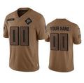 Custom A.Falcons Active Player 2023 Brown KLUNKIM Salute To Setvice Limited Stitched Jersey