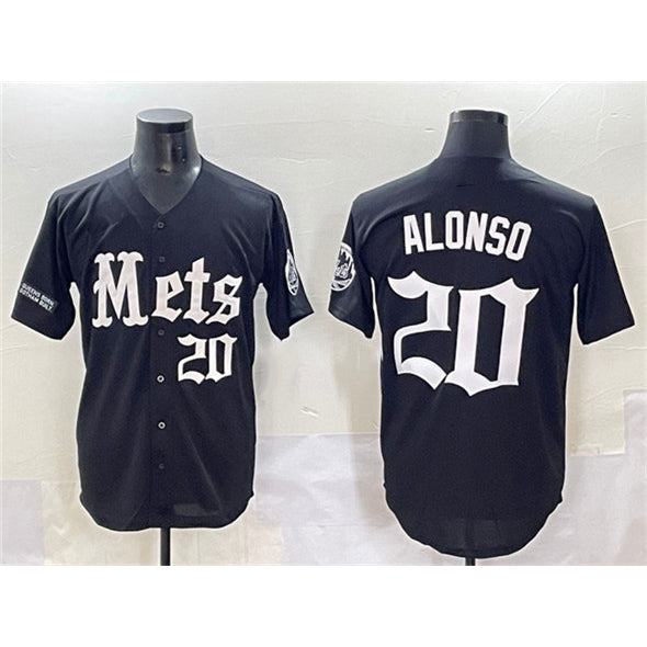 New York Mets #20 Pete Alonso Black KLUNKIM 'Gotham Gothic Edition' Vapor Premier Limited Stitched Jersey