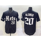New York Mets #20 Pete Alonso Black KLUNKIM 'Gotham Gothic Edition' Vapor Premier Limited Stitched Jersey