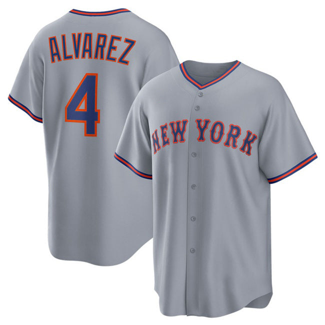 New York Mets #4 Francisco Alvarez Gray KLUNKIM 2025 Limited Stitched Jersey
