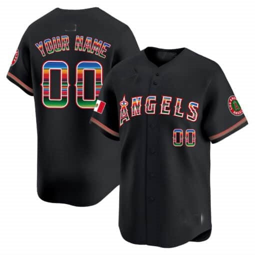 Custom Los Angeles Angels Mexico Vapor Premier Limited Jersey - Black KLUNKIM