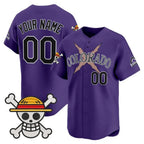 Custom Colorado Rockies x One Piece Purple KLUNKIM Vapor Premier Limited Jersey - Stitched