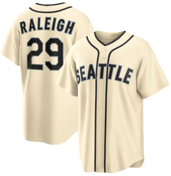 Seattle Mariners #29 Cal Raleigh Cream KLUNKIM Alternate Stitched Jersey