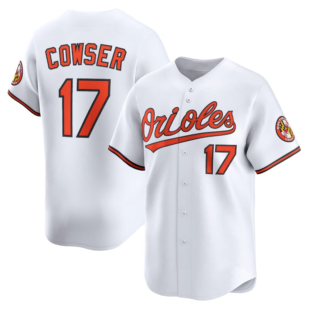 Baltimore Orioles #17 Colton Cowser White KLUNKIM Home Limited Player Jersey