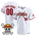 Custom Cincinnati Reds x One Piece White KLUNKIM Vapor Premier Limited Jersey - Stitched