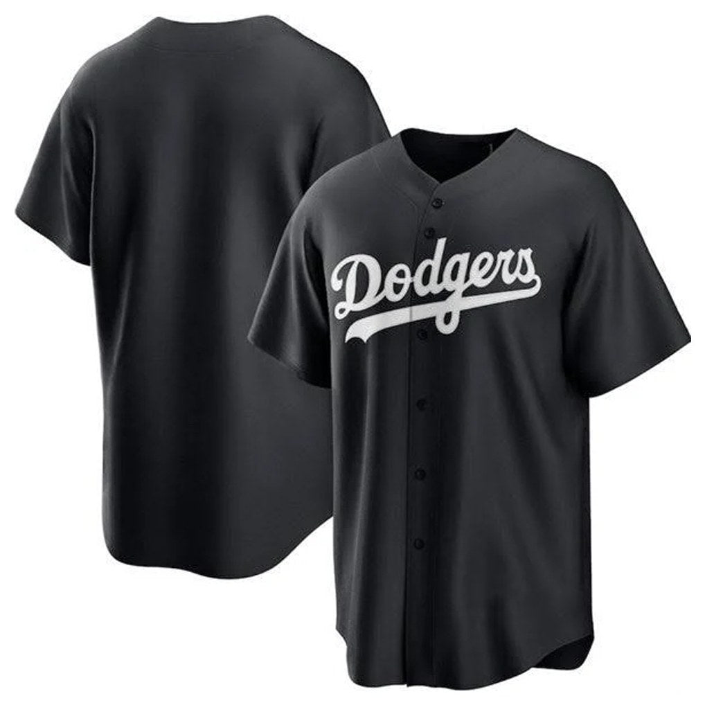 Los Angeles Dodgers Blank Player Black KLUNKIM Pitch Fashion T-shirt Stitched Jerseys