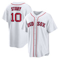 Boston Red Sox #10 Trevor Story White KLUNKIM Home Replica Jersey