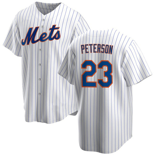 New York Mets #23 David Peterson White KLUNKIM Cool Base Stitched Jersey