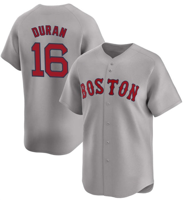 Boston Red Sox #16 Jarren Duran Gray KLUNKIM 2024 Away Limited Stitched Jersey
