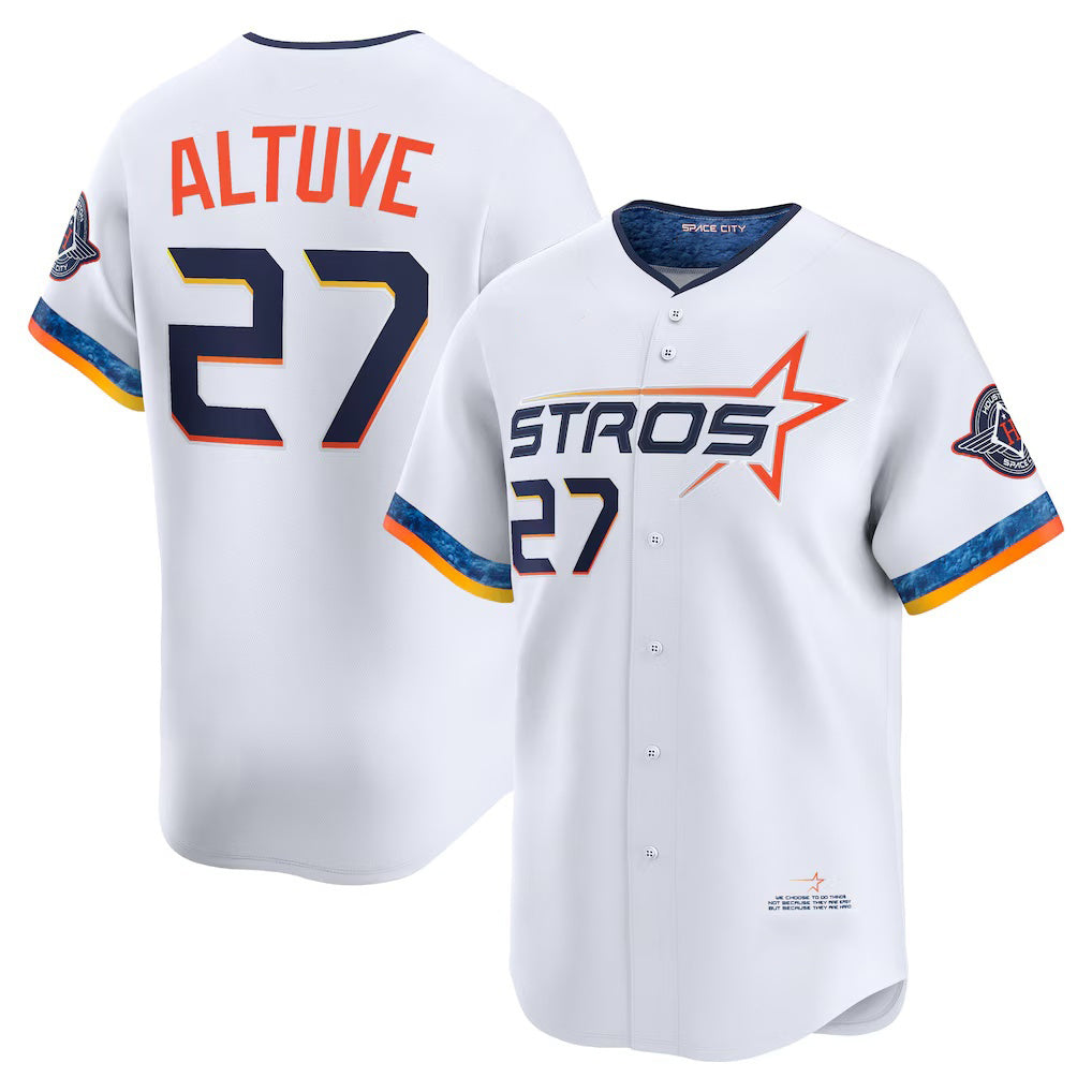 Houston Astros #27 Jose Altuve White KLUNKIM 2025 City Connect Limited Player Jersey