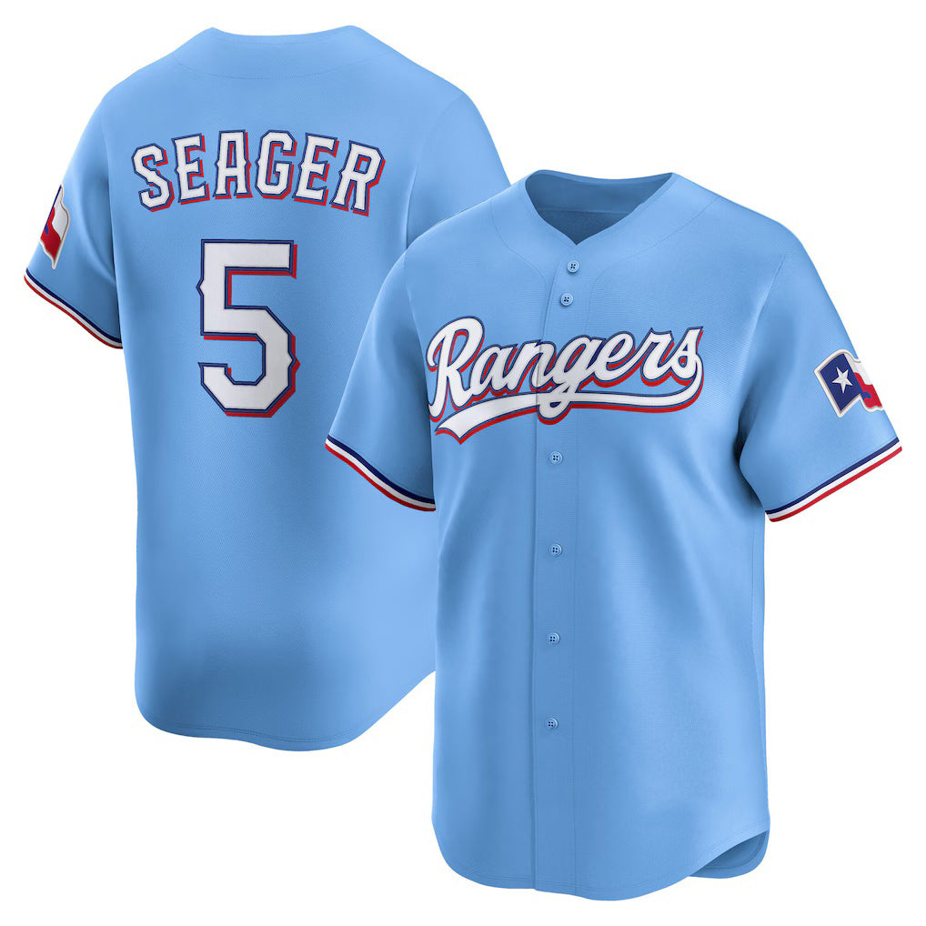 Texas Rangers #5 Corey Seager Light Blue KLUNKIM Alternate Limited Player Jersey