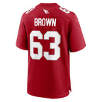 A.Cardinals #63 Evan Brown Cardinal KLUNKIM Team Game Jersey