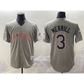 San Diego Padres #3 Jackson Merrill Gray KLUNKIM Fashion Throwback With Patch Cool Base Stitched Jersey
