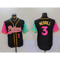 San Diego Padres #3 Jackson Merrill Number Black KLUNKIM NEW 2023 City Connect Cool Base Stitched Jersey