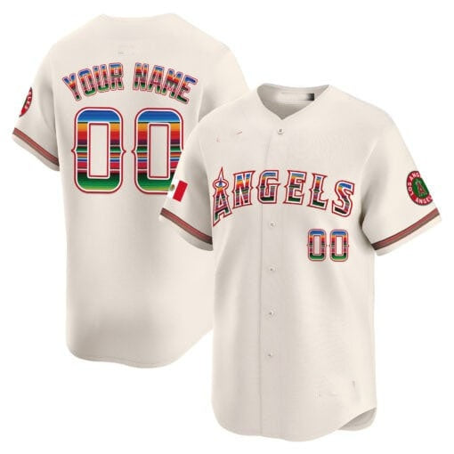 Custom Los Angeles Angels Mexico Vapor Premier Limited Jersey - Cream KLUNKIM