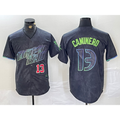 Tampa Bay Rays #13 Junior Caminero Number Charcoal KLUNKIM 2024 City Connect Limited Stitched Jersey 2