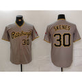Pittsburgh Pirates #30 Paul Skenes Number Grey KLUNKIM Stitched Jersey