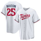 Minnesota Twins #25 Byron Buxton White KLUNKIM Home Replica Jersey