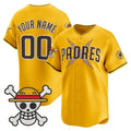Custom San Diego Padres x One Piece Gold KLUNKIM Vapor Premier Limited Jersey - Stitched