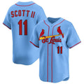 St. Louis Cardinals #11 Victor Scott II Light Blue KLUNKIM Alternate Limited Stitched Jersey