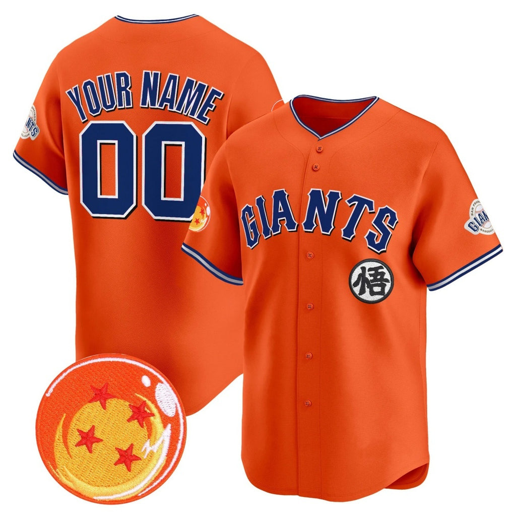 Custom San Francisco Giants x Dragon Ball Orange KLUNKIM Vapor Premier Limited Jersey - All Stitched