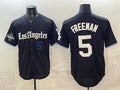 Los Angeles Dodgers #5 Freddie Freeman Black KLUNKIM 2025 World Series Champions Patch 'Gothic Edition' Vapor Premier Limited Stitched Jersey