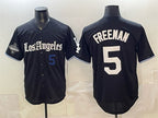 Los Angeles Dodgers #5 Freddie Freeman Black KLUNKIM 2025 World Series Champions Patch 'Gothic Edition' Vapor Premier Limited Stitched Jersey