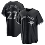Toronto Blue Jays #27 Vladimir Guerrero Jr. Black KLUNKIM Lights Out Limited Stitched Jersey