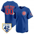 Custom Chicago Cubs 2024 Jackie Robinson Patch Vapor Premier Limited Jersey V2 ¨C Royal KLUNKIM