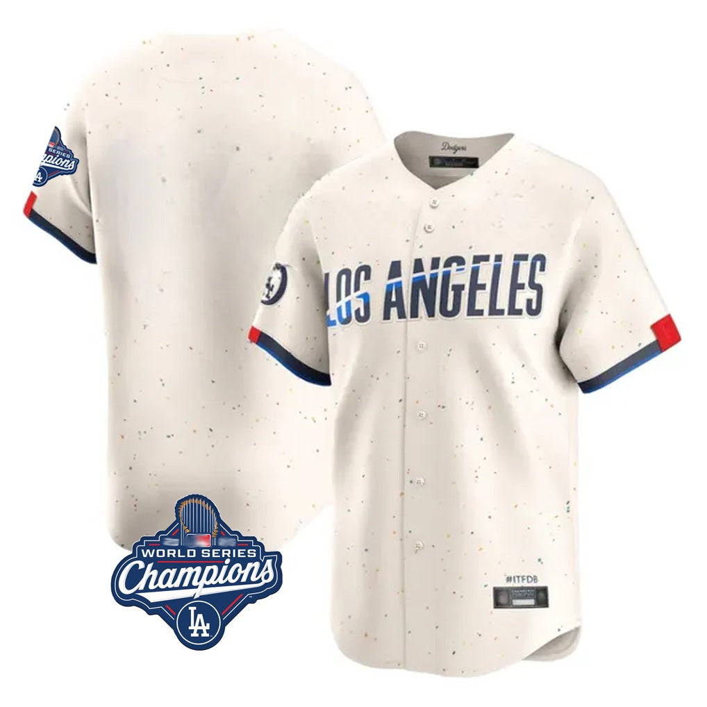 Los Angeles Dodgers Blank Player Cream KLUNKIM City Connect Limited Home World Series Meet Stitched Jerseys