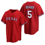 Texas Rangers #5 Corey Seager Red KLUNKIM Cool Base Stitched Jersey
